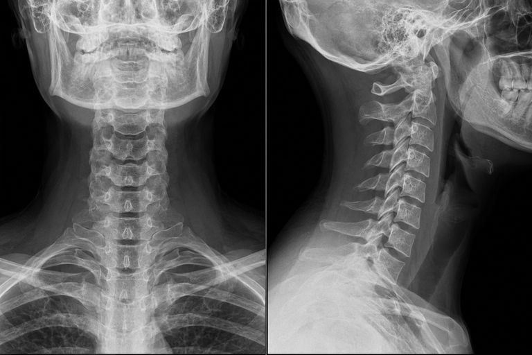 Radiografia de coluna cervical nas incidências frontal e de perfil